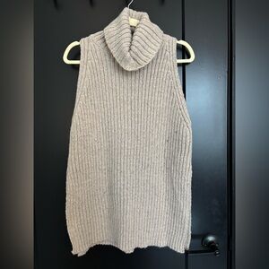 Zara Ribbed Turtleneck Sweater - Cream